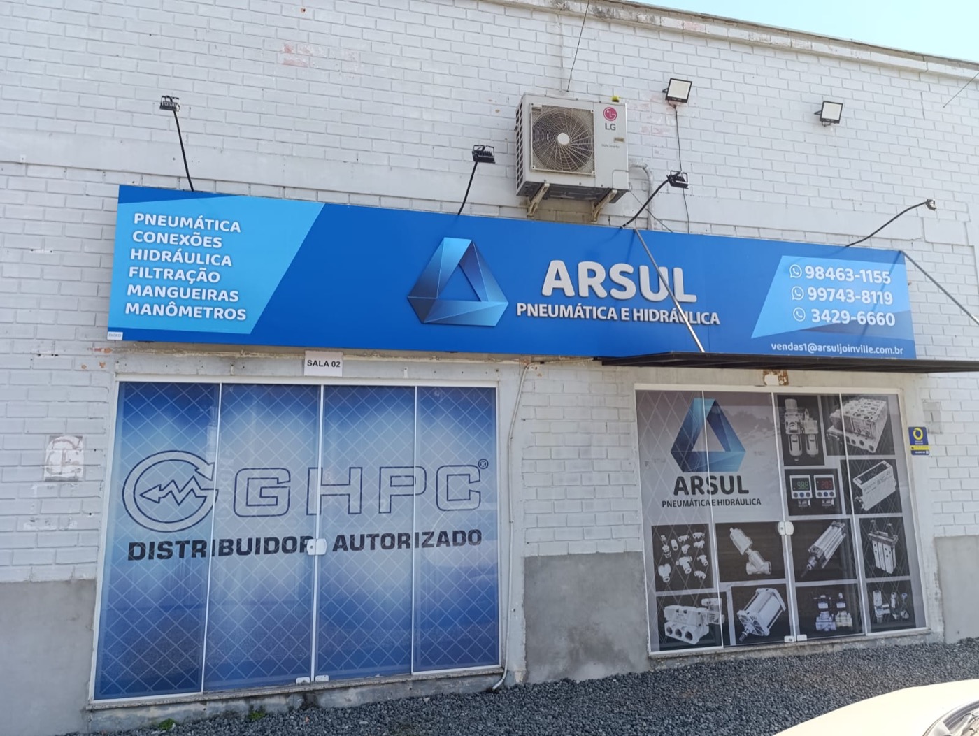 Fachada da Arsul Pneumática e Hidráulica em Joinville